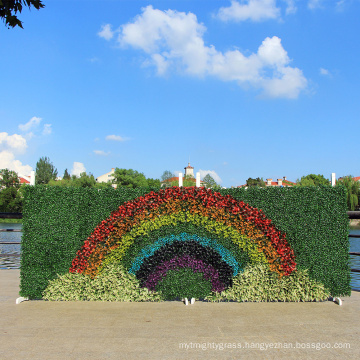 Good design DIY rainbow colourful 1*3M plastic vertical garden fence